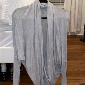 Gray Free People Sweater with Opening in Front